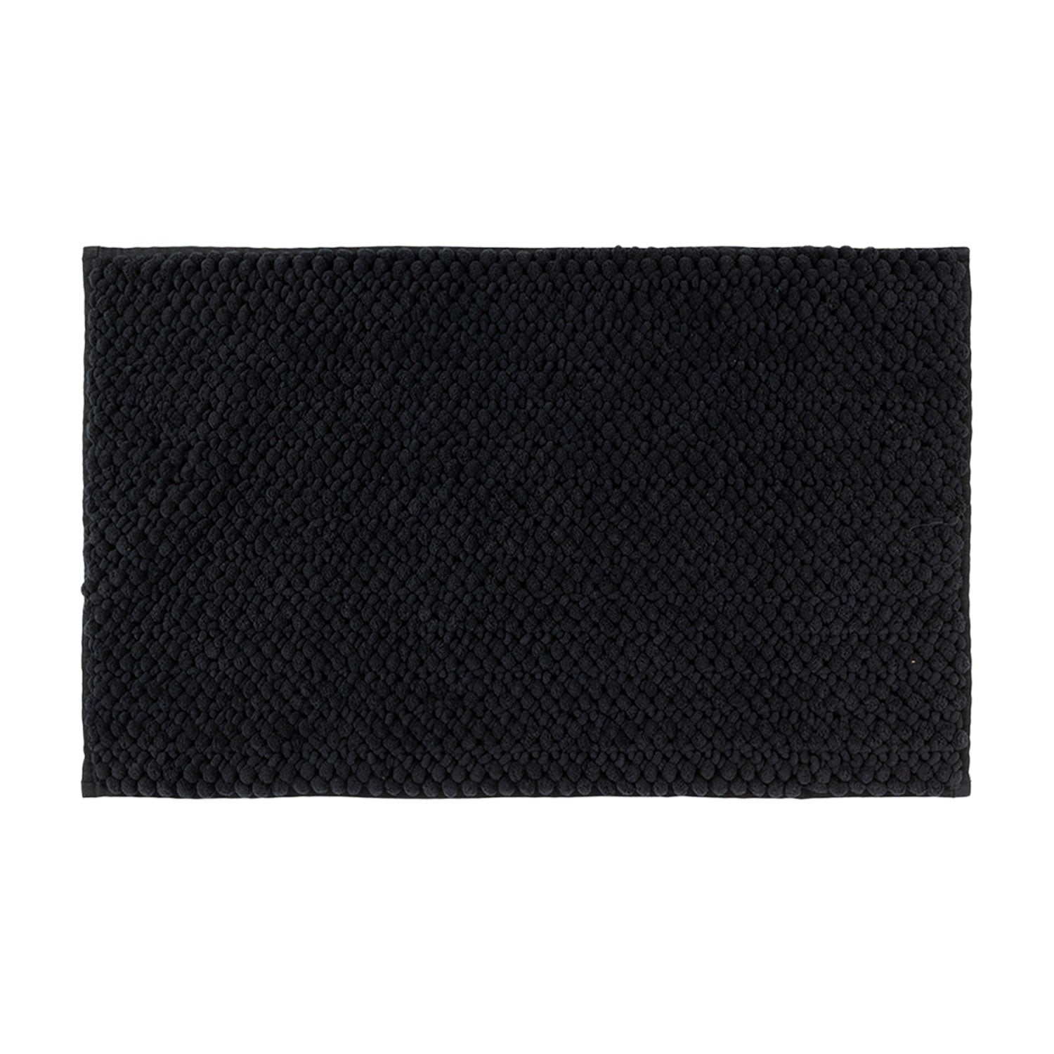 Design Republique Petra Toggle Bathmat in Coal with a soft chenille toggle texture and rectangular design.