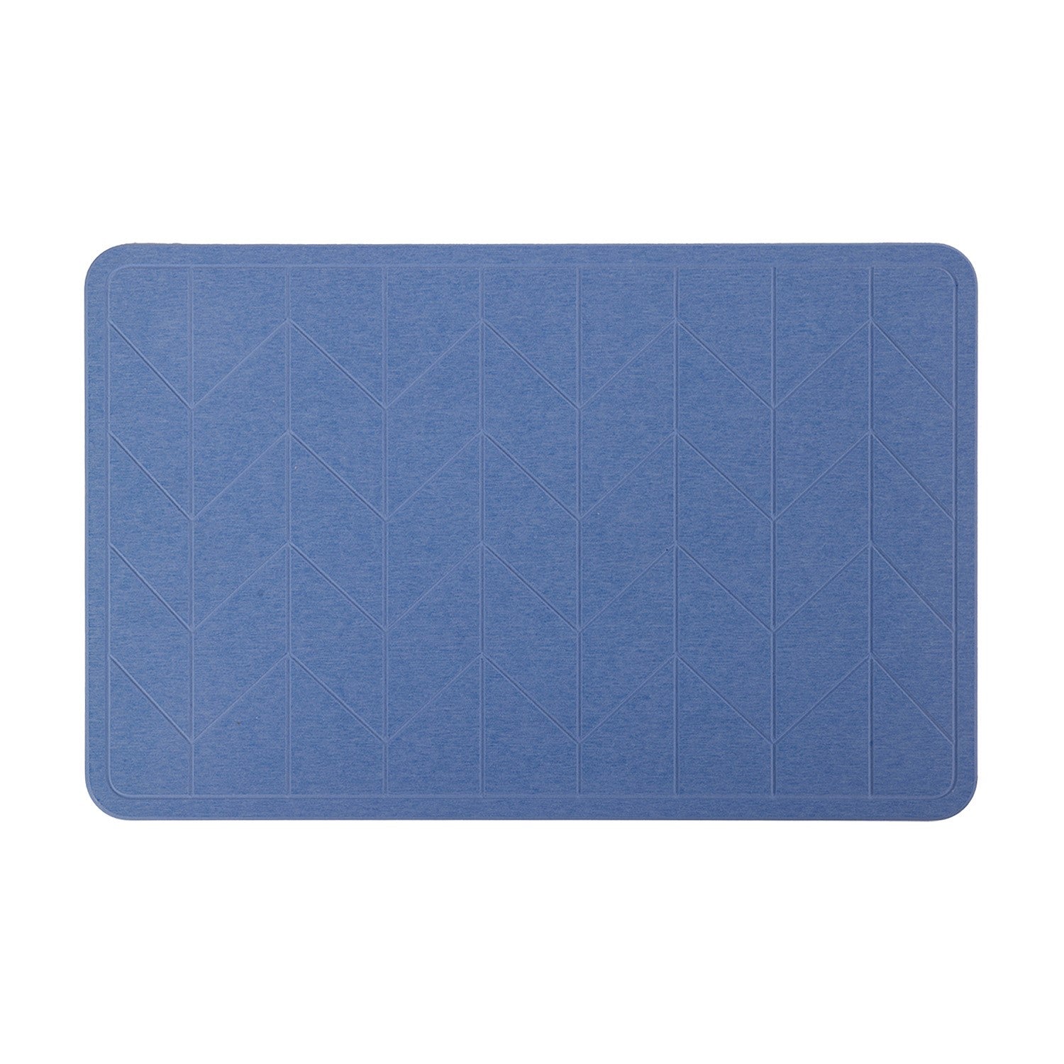 Mist Quick Dry bathmat featuring a modern geometric chevron design on a soft textured surface against a clean white background.