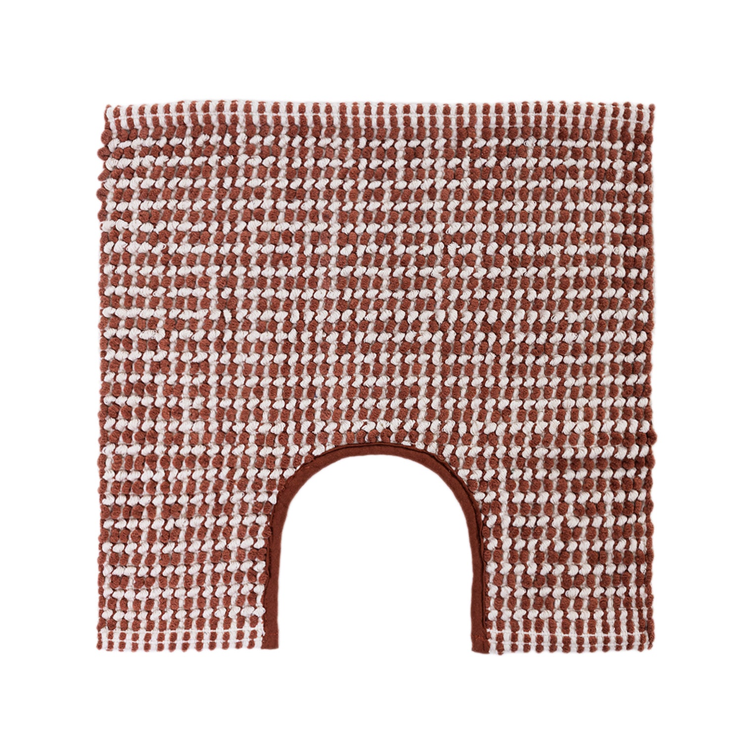 Clay Home Co. Amelie Popcorn Contour mat with a woven popcorn texture and subtle geometric pattern on a white background.