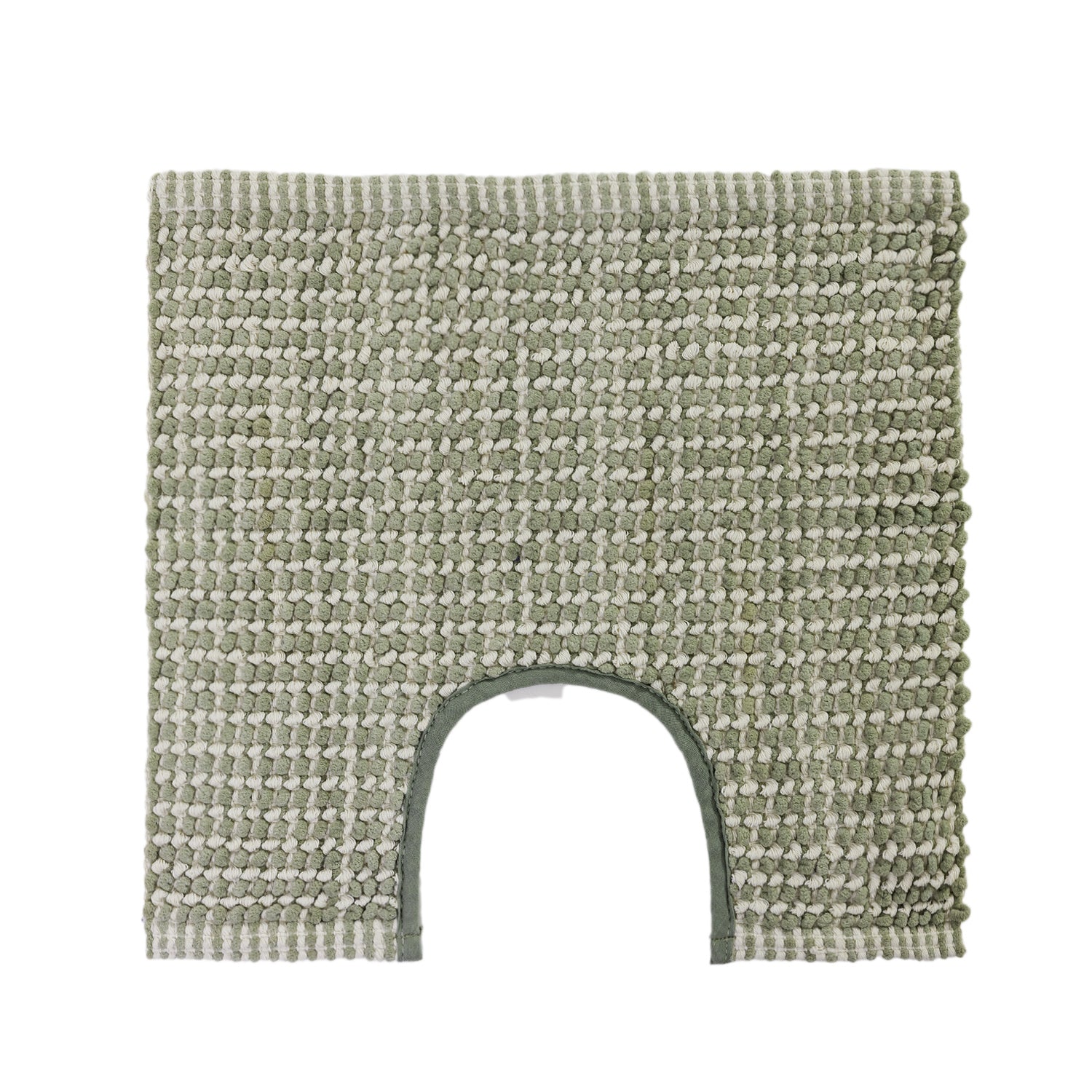 French Pear Home Co. Amelie Popcorn Contour mat with a woven popcorn texture and subtle geometric pattern on a white background.
