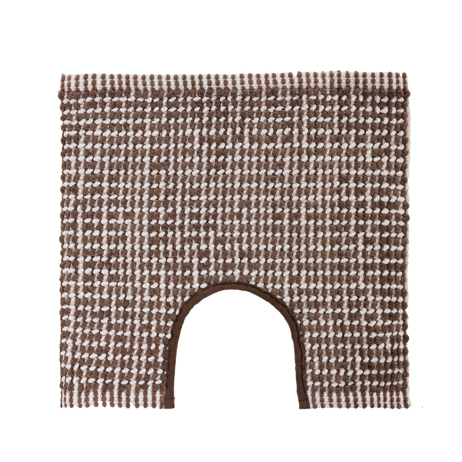 Mocha Home Co. Amelie Popcorn Contour mat with a woven popcorn texture and subtle geometric pattern on a white background.