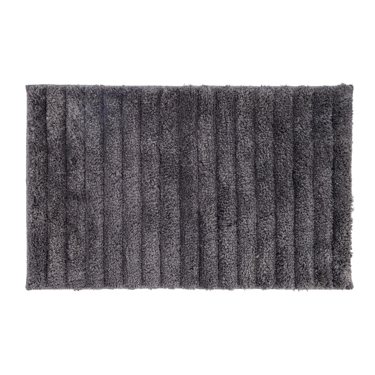 Home Co. Boston Plush Bathmat in Charcoal featuring a soft plush pile with a subtle ribbed texture.