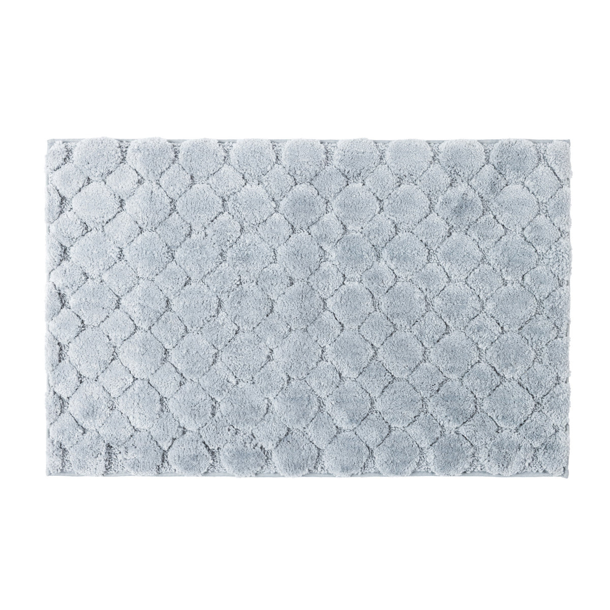 Solace Pebble Bathmat in Grey with a soft raised pebble-inspired pattern on a white background.