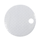 Clear round shower mat featuring a non-slip textured surface with suction cups and drainage hole on a clean white background.