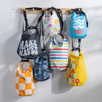 Seaside Supplies Waterproof Beach Bag Check Yellow 8L