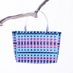 Marlo Sara Woven Beach Bag Navy