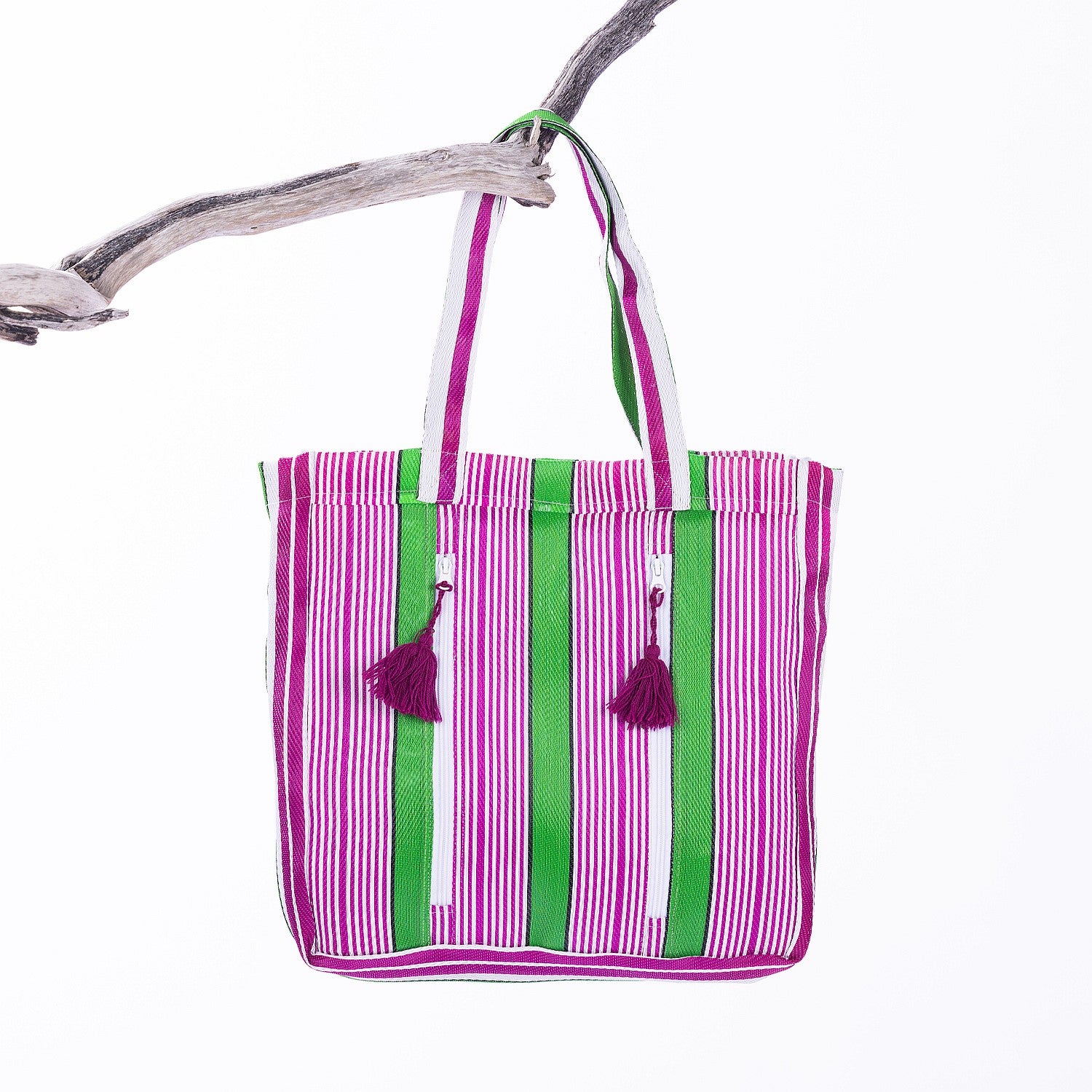 Marlo Apollo Beach Bag Pink/Green
