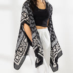 Sirene Jessica Border Print Open Kaftan