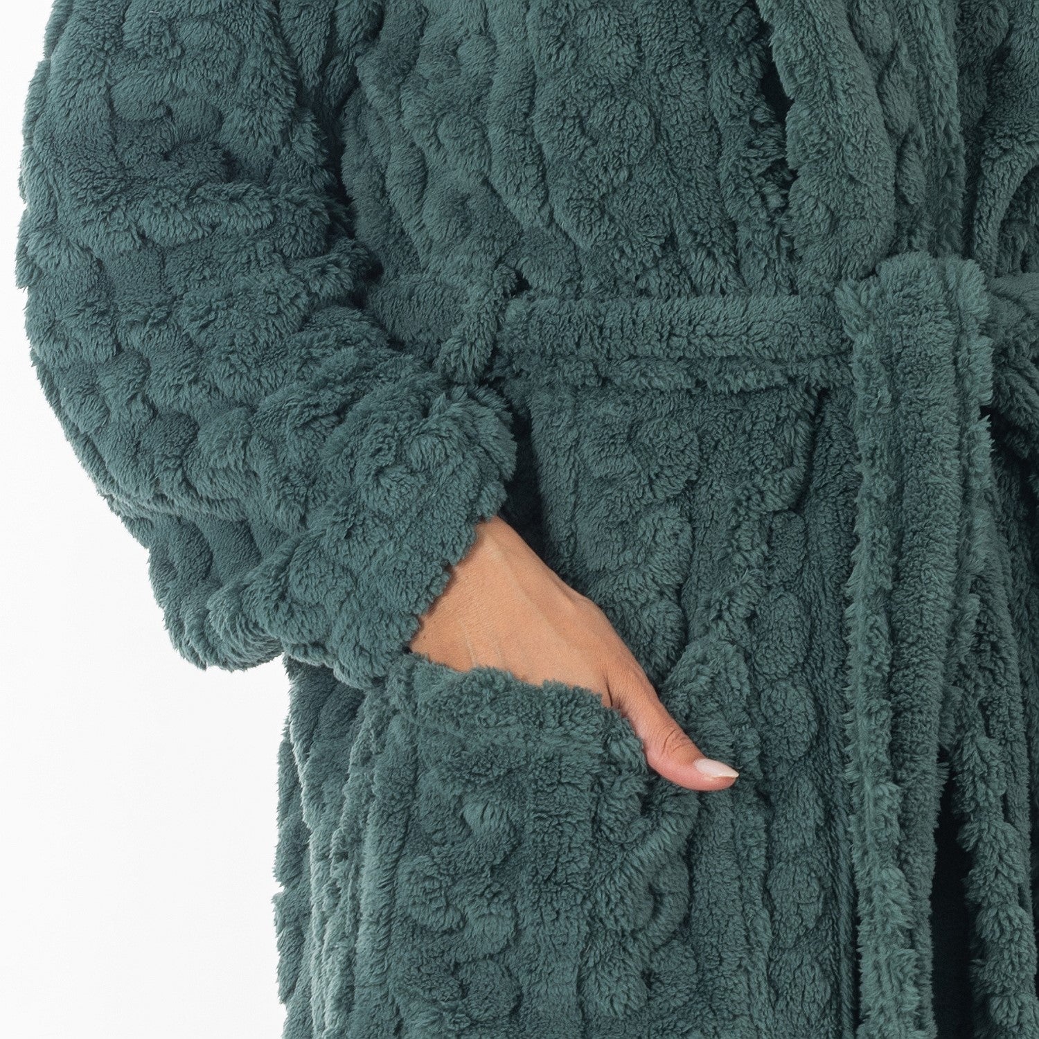 Eden 3/4 Length Hooded Plush Robe