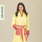 Design Republique Maya Microplush Bathrobe Lemon & Petal