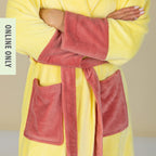 Design Republique Maya Microplush Bathrobe Lemon & Petal