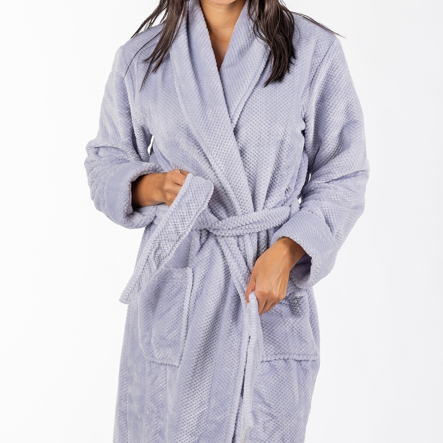Solace Womens Luxe Honeycomb Bathrobe