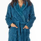 Design Republique Carine Cable Hooded Robe