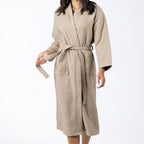 Design Republique Ashley Unisex Waffle Robe Mocha