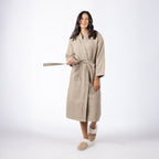 Design Republique Ashley Unisex Waffle Robe Mocha