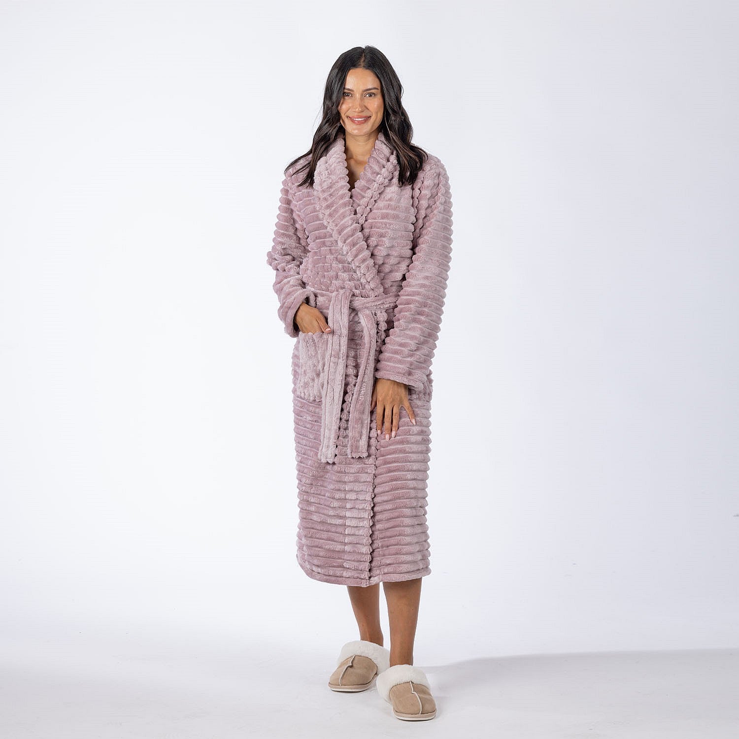 Solace Super Plush Ribbed Bathrobe