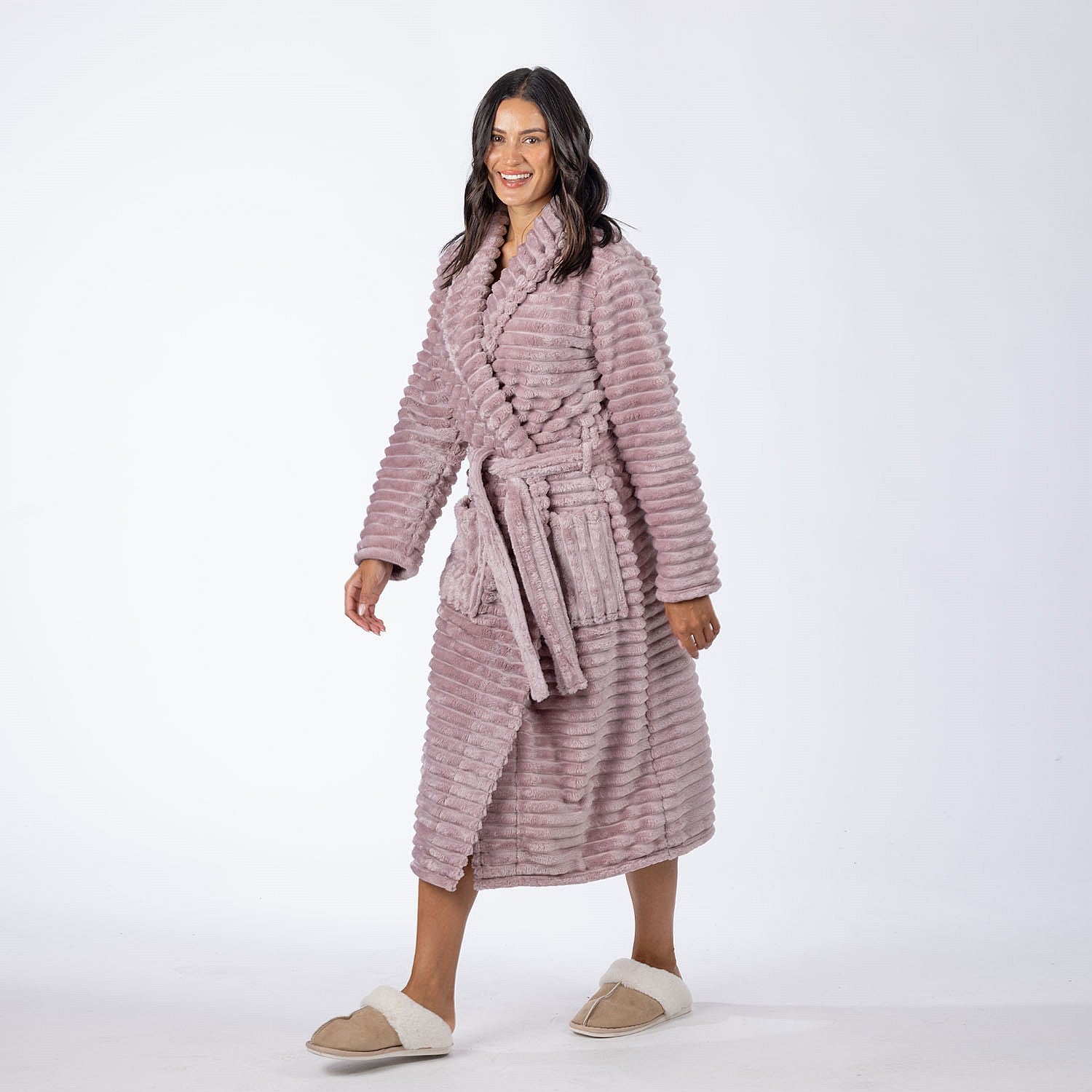 Solace Super Plush Ribbed Bathrobe