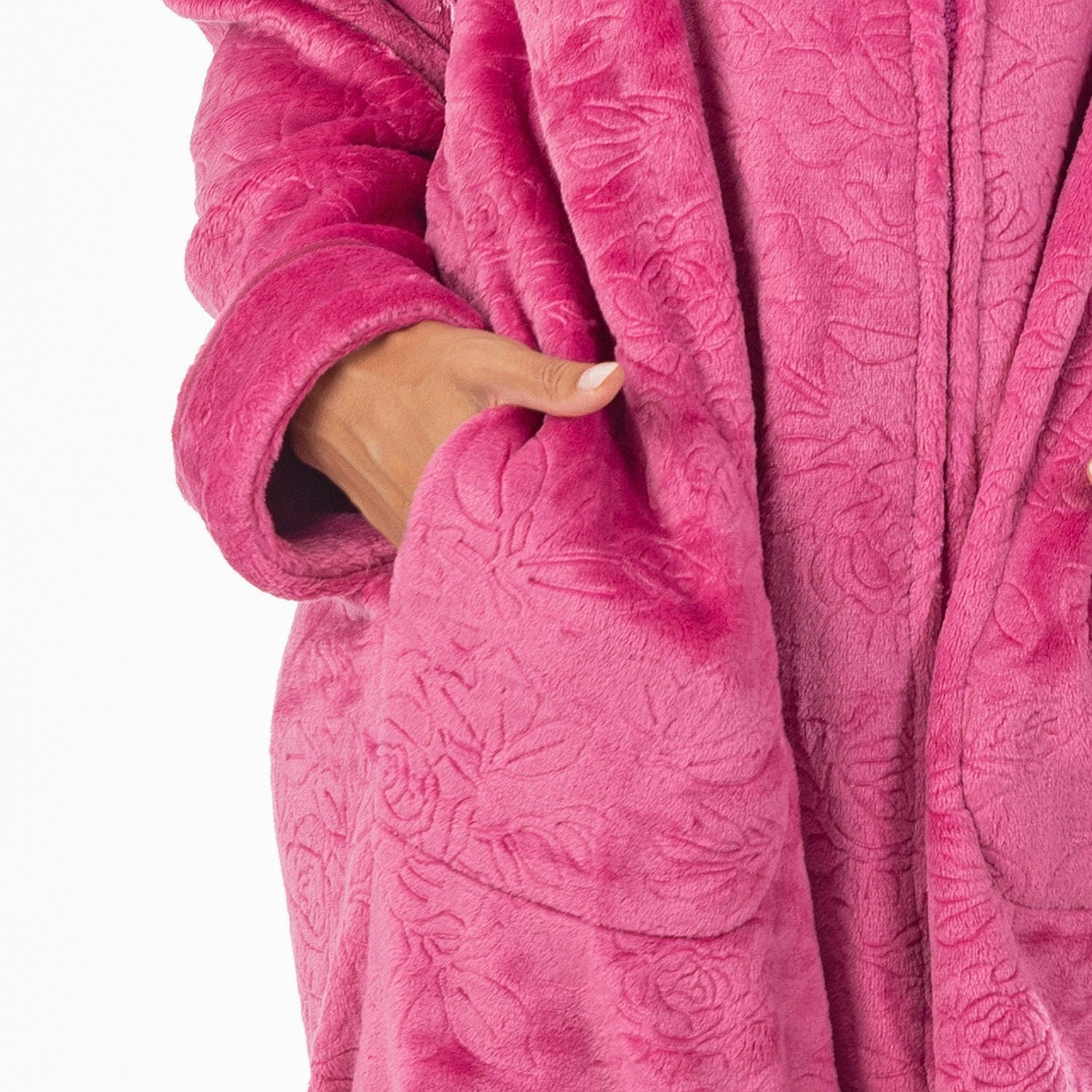 Gracious Living Lizzy Zip Front Plush Bathrobe