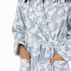Eden Emma Floral Plush 3/4 Bathrobe