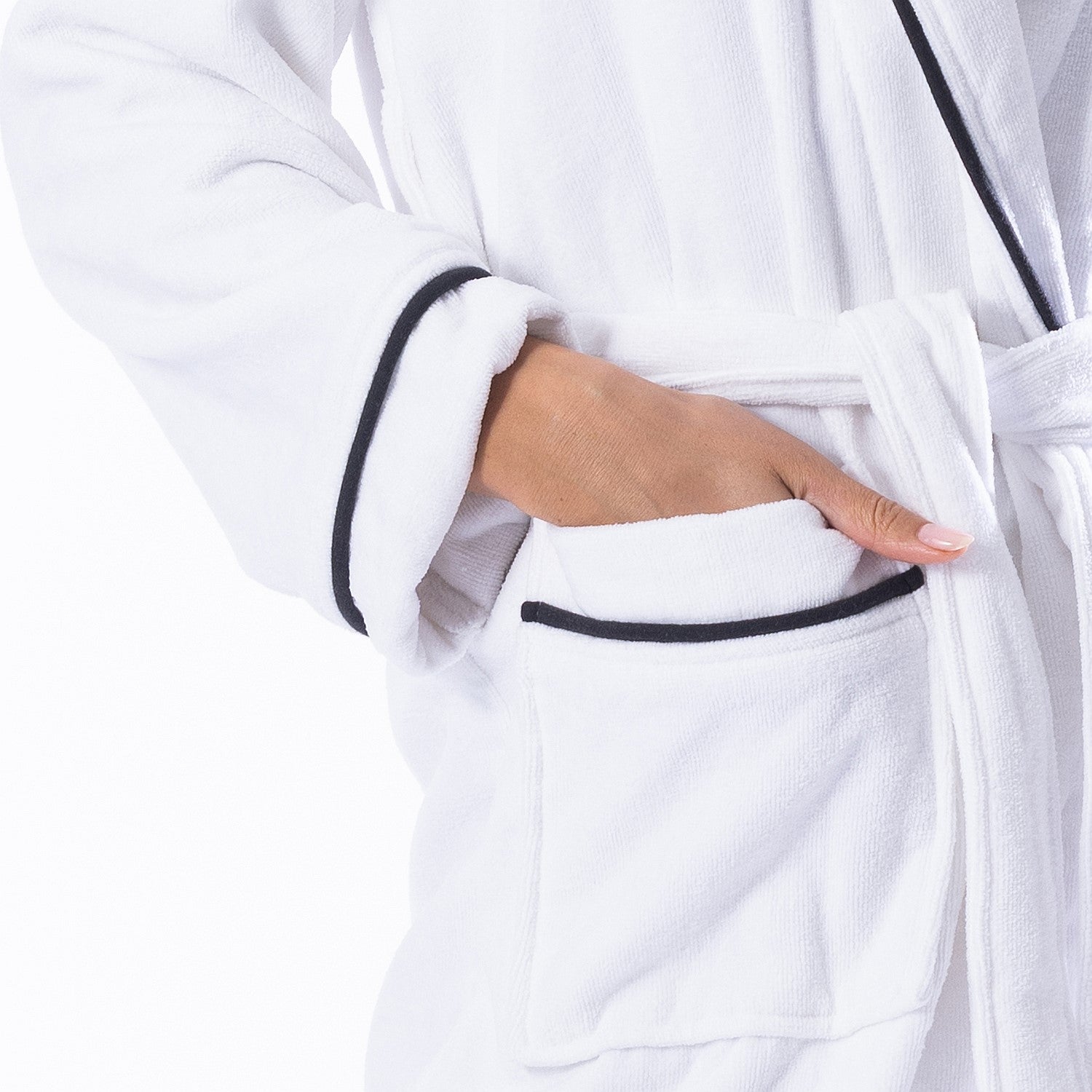 Design Republique Giana Contrast Terry Bathrobe