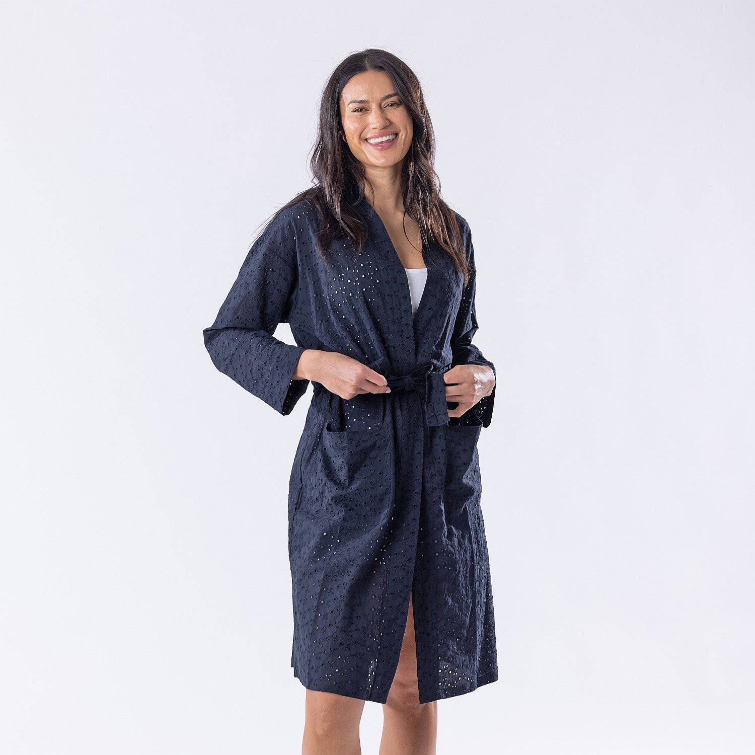 Gracious Living Sienna Embroidered Bathrobe