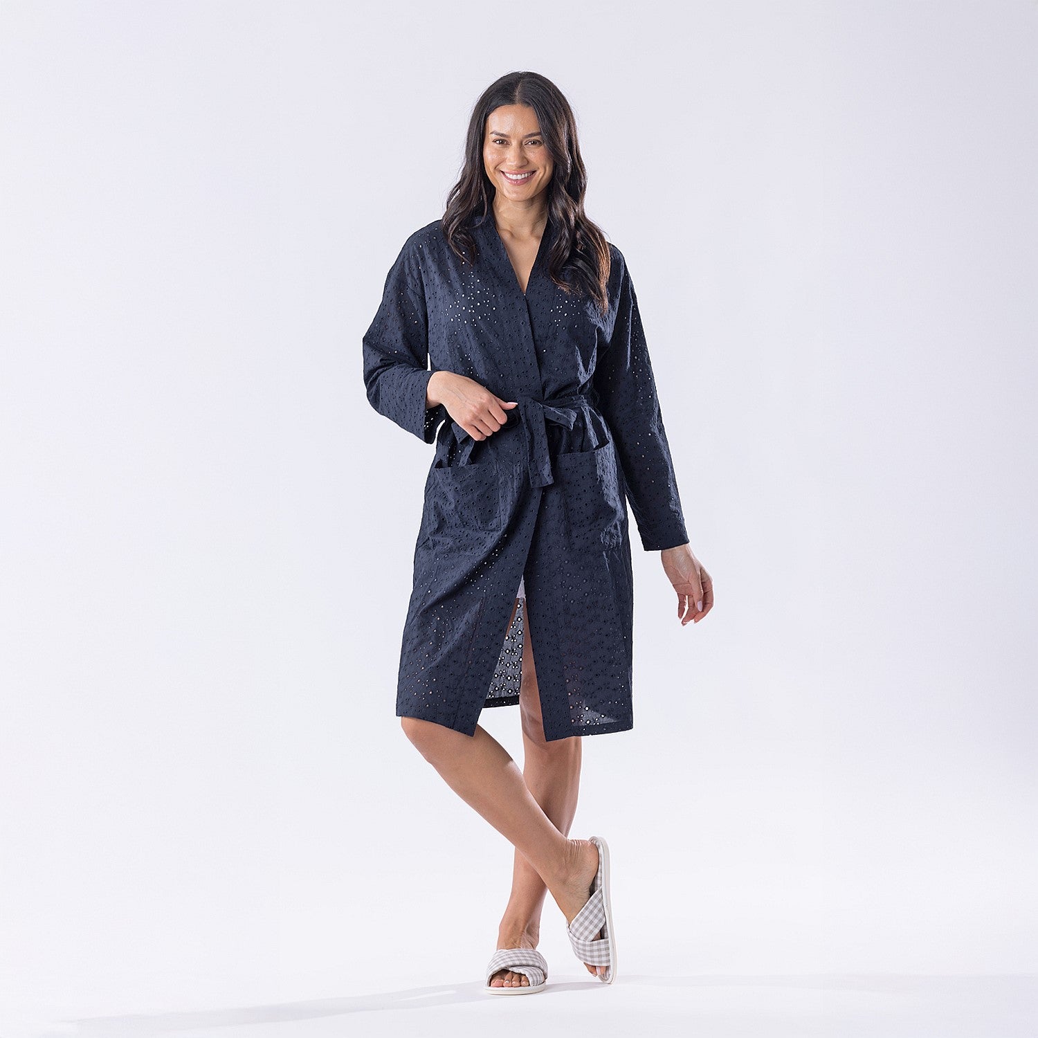 Gracious Living Sienna Embroidered Bathrobe