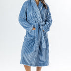 Design Republique Ribbed Super Plush Bathrobe