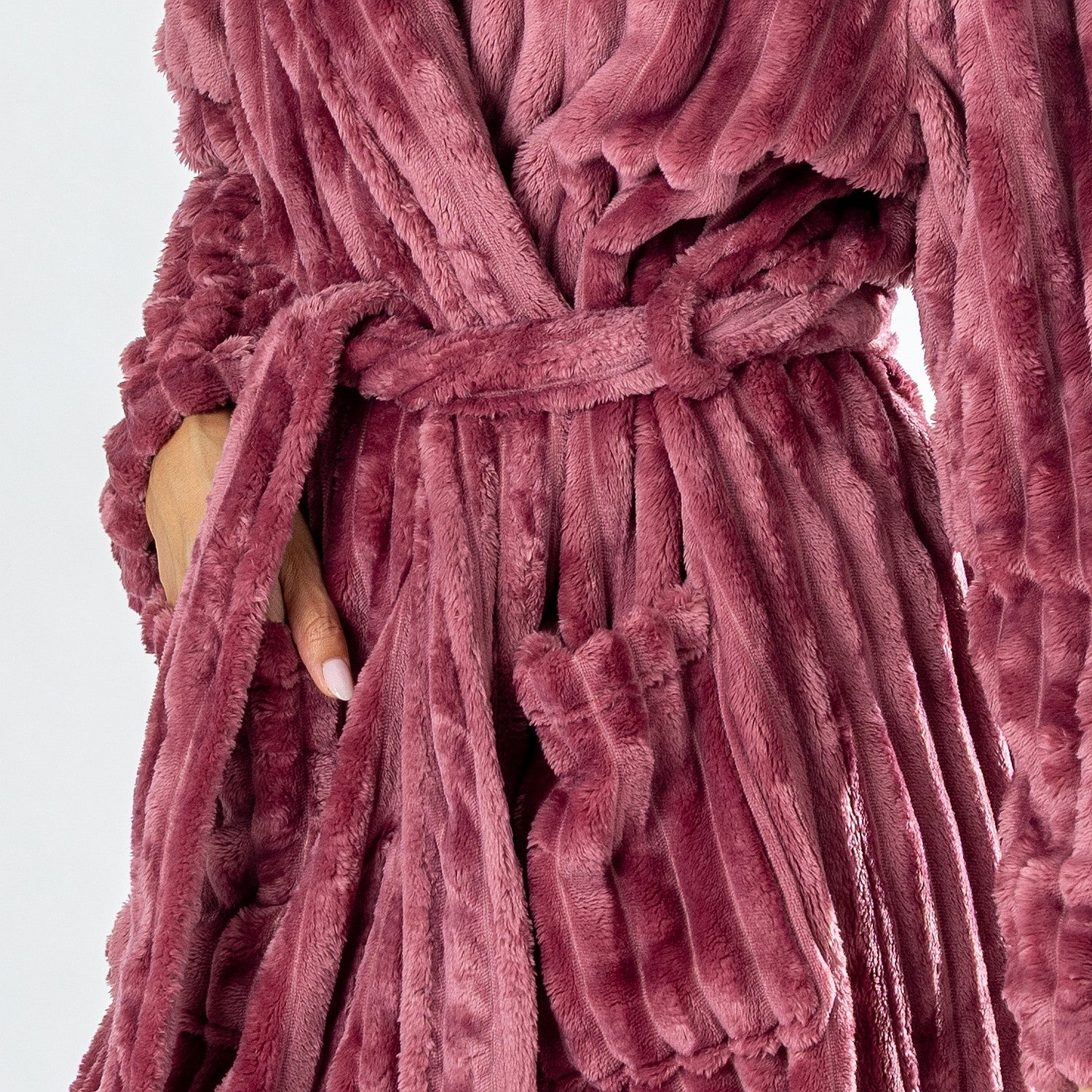 Design Republique Ribbed Super Plush Bathrobe