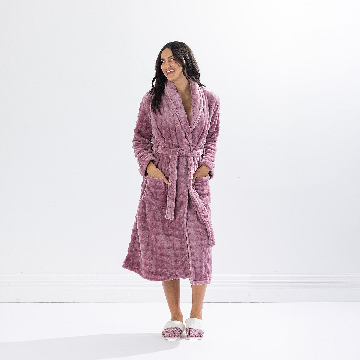 Solace Cody Texture 3/4 Length Bathrobe