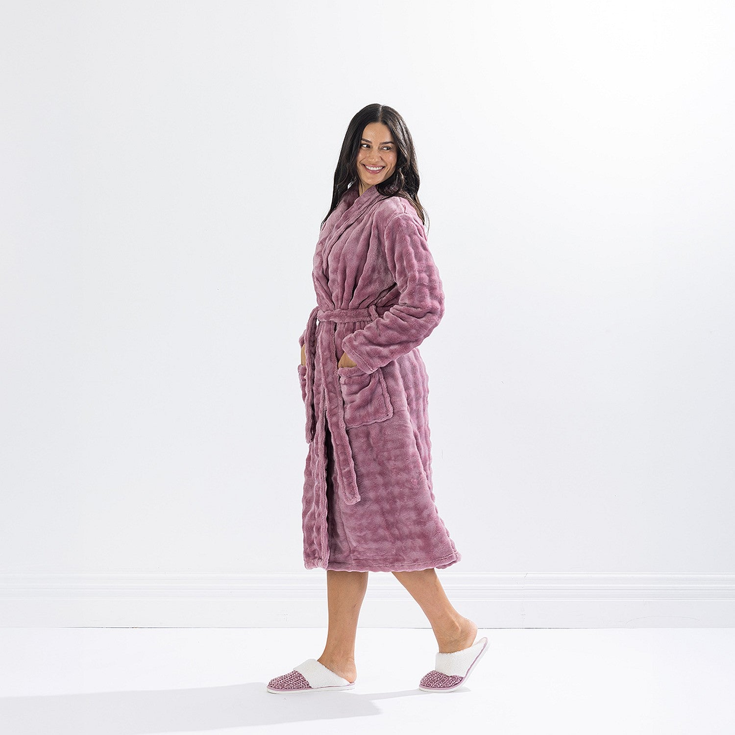 Solace Cody Texture 3/4 Length Bathrobe