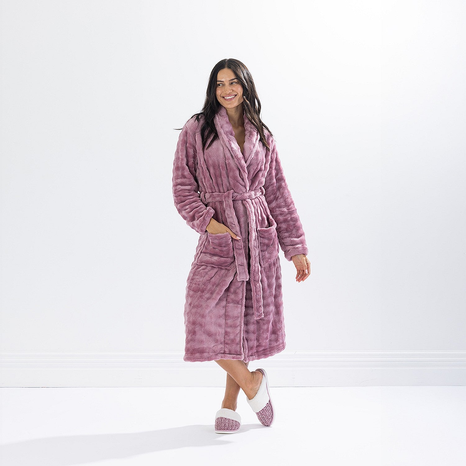 Solace Cody Texture 3/4 Length Bathrobe