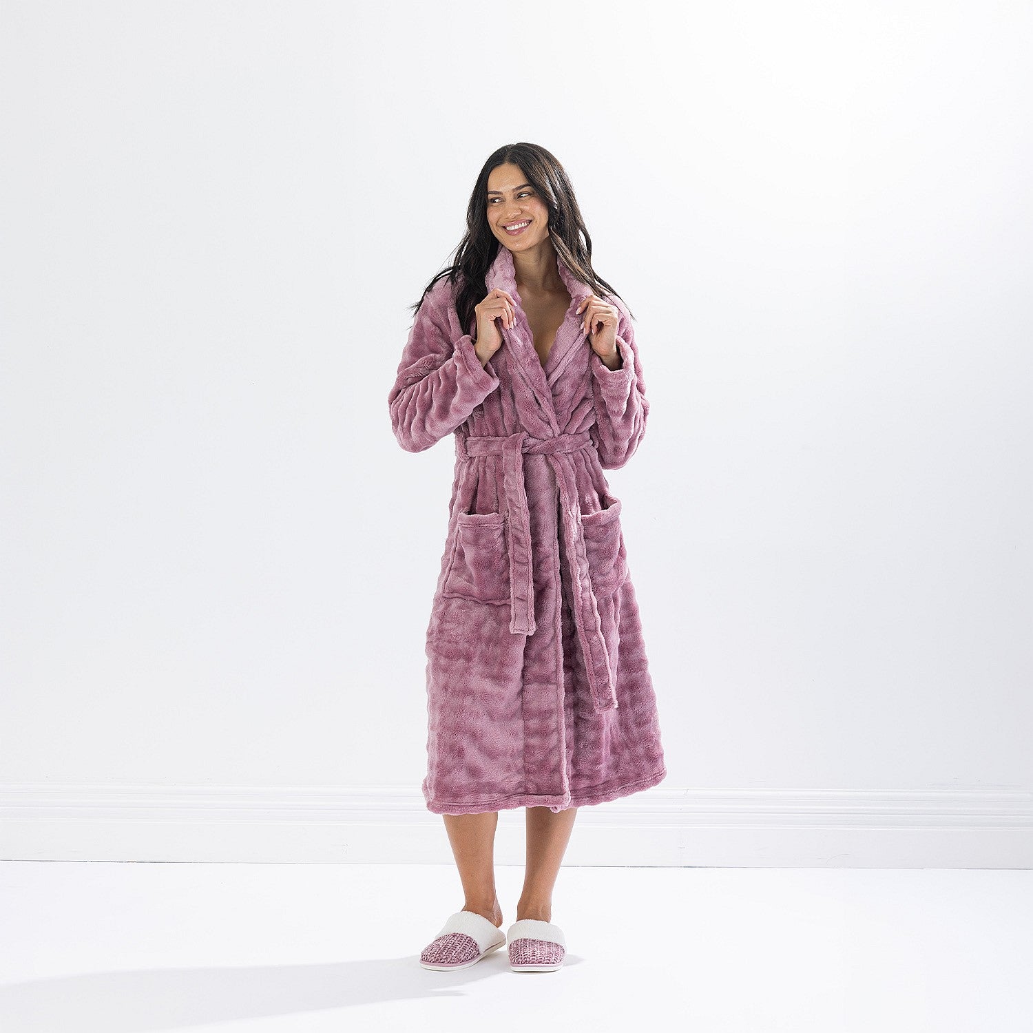 Solace Cody Texture 3/4 Length Bathrobe
