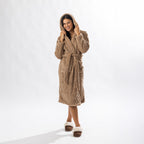 Design Republique Cable Hooded 3/4 Length Bathrobe