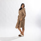 Design Republique Cable Hooded 3/4 Length Bathrobe