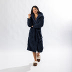 Design Republique Cable Hooded 3/4 Length Bathrobe