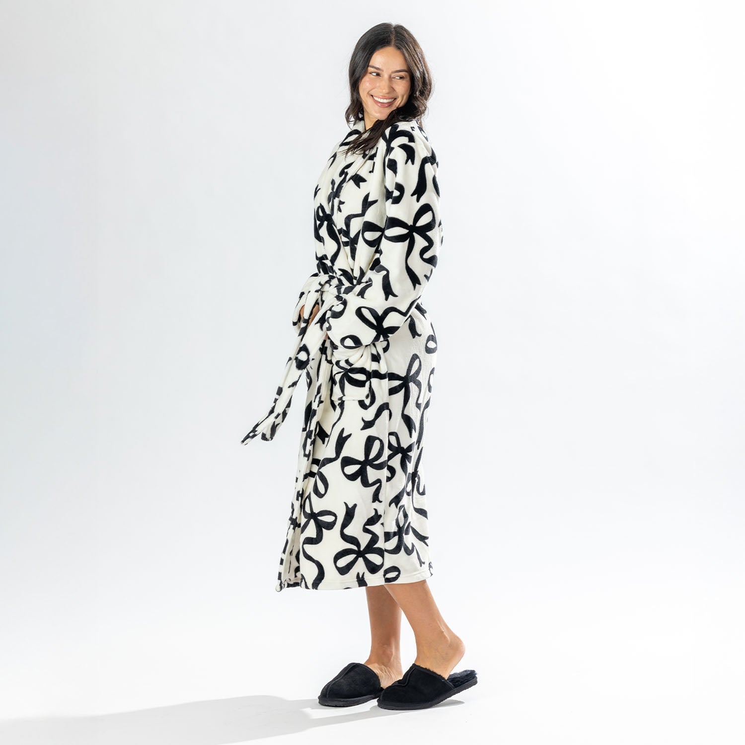 Amparo Endless Bows Bathrobe Ivory