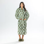 Amparo Robbie Check Bathrobe Green
