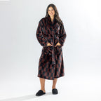 Amparo Robbie Check Bathrobe Chocolate