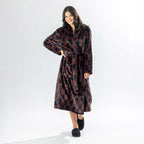 Amparo Robbie Check Bathrobe Chocolate