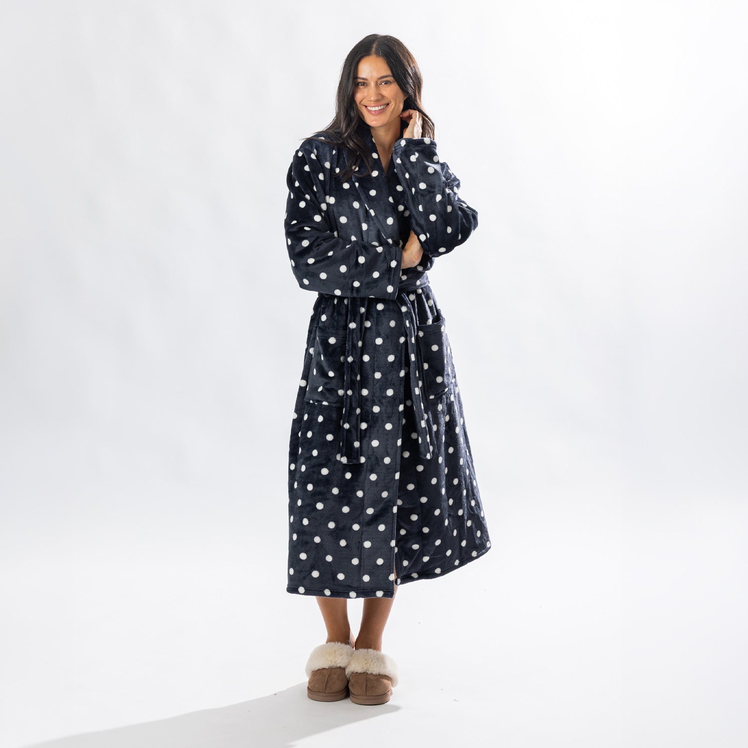 Design Republique Kellie Spot Plush Robe