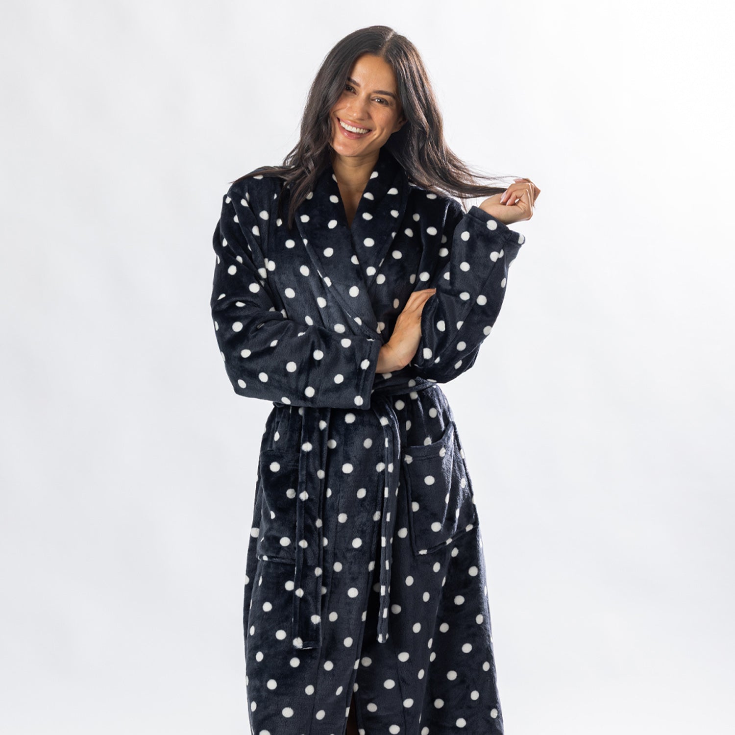 Design Republique Kellie Spot Plush Robe