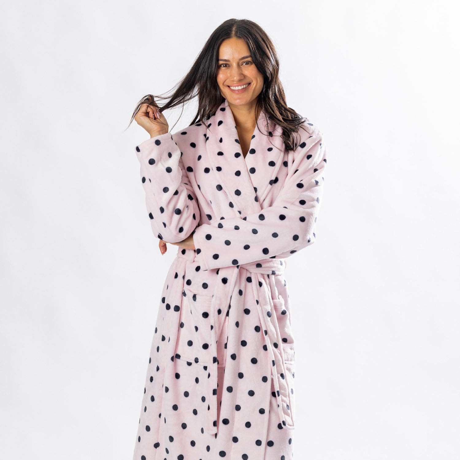 Design Republique Kellie Spot Plush Bathrobe