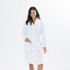 Fieldcrest Monisa Textured Bathrobe White