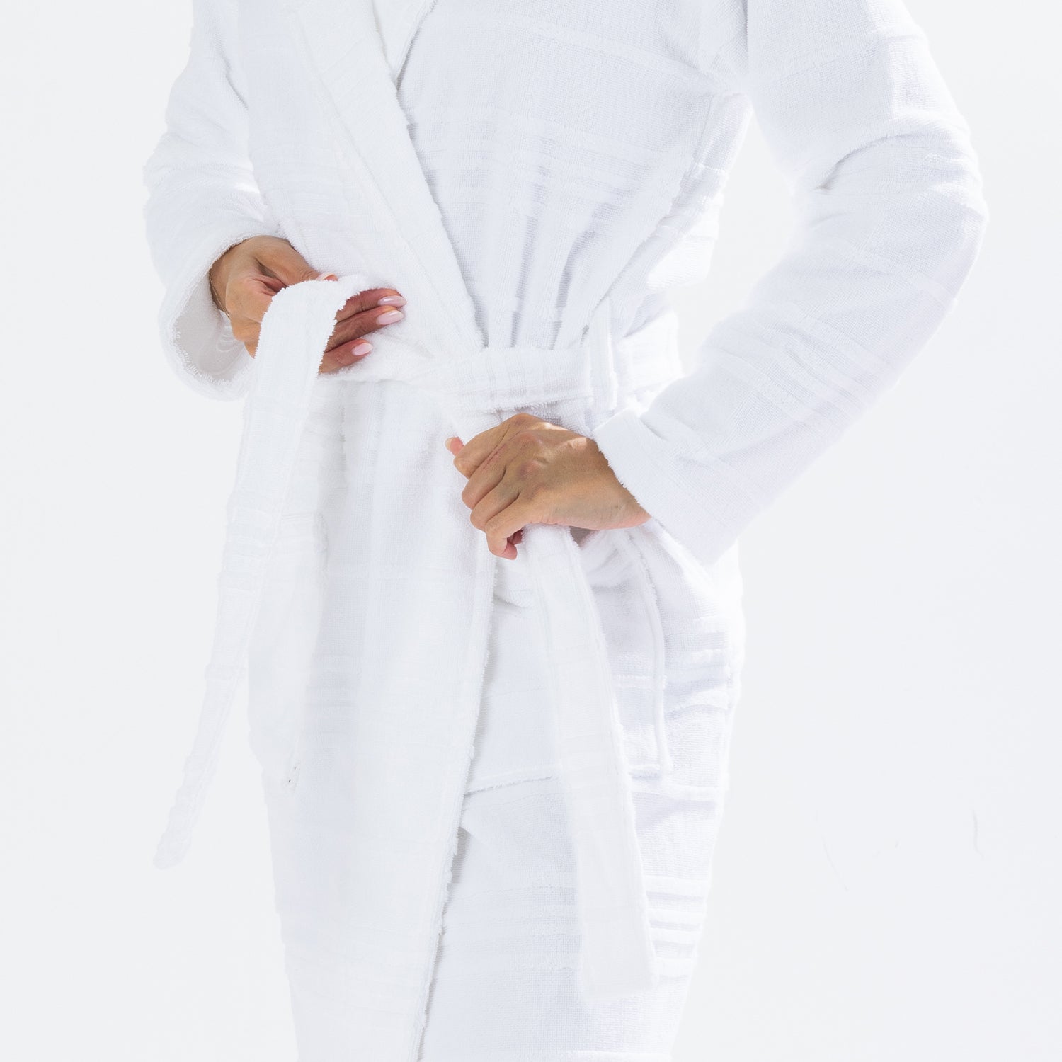 Fieldcrest Monisa Textured Bathrobe White