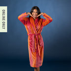 Design Republique Poppy Striped Bathrobe Sorbet