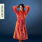 Design Republique Poppy Striped Bathrobe Sorbet