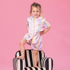 bb&b Sleep Kids Multi Striped Satin Sleepwear Set