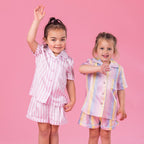 bb&b Sleep Kids Multi Striped Satin Sleepwear Set