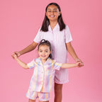 bb&b Sleep Kids Multi Striped Satin Sleepwear Set