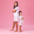 bb&b Sleep Kids Multi Striped Satin Sleepwear Set